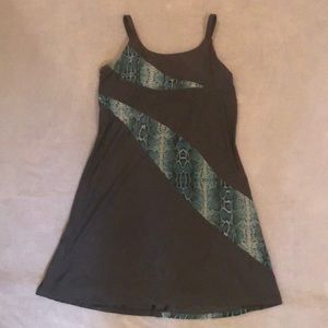 Eliza Audley snake skin print athletic dress